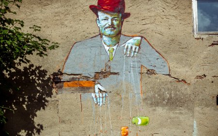 Der geheimnisvolle "MARIONETTENSPIELER" - Das Wandbild am Marktplatz