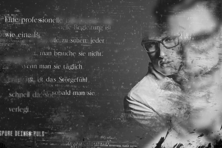 GEDANKENDUSCHE: Modell, Pose und Fingerzeig - Hauptschlagader am Hals