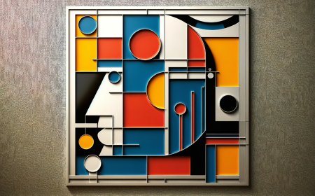Geometrische Sinfonie (2024) - Wandbild/Wandrelief, 100x100cm