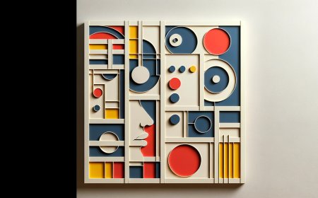 Sinfonie der Stille (2024) - Wandbild/Wandrelief, 140x140cm