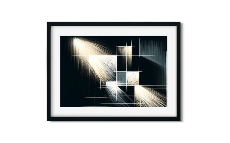 WANDBILD »Leuchtende Geometrie« (2024)