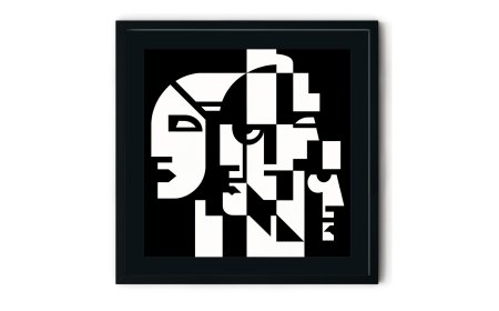 WANDBILD »Geometrische Gesichter« (2024)