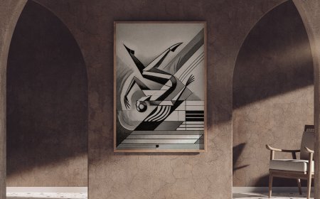 Im Sturz der Linien - Eine Figur zwischen Architektur und Auflösung