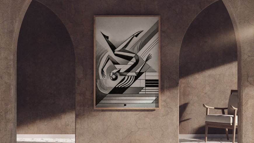 Im Sturz der Linien - Eine Figur zwischen Architektur und Auflösung