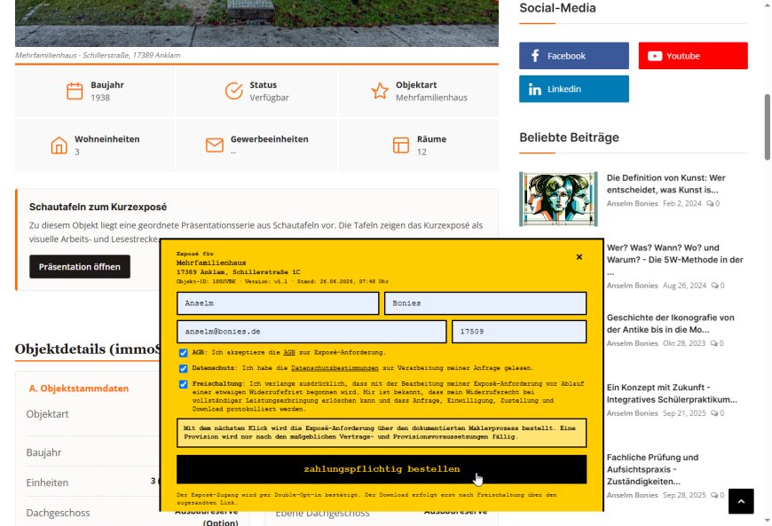Die Zustimmung macht den Vorgang auslösbar