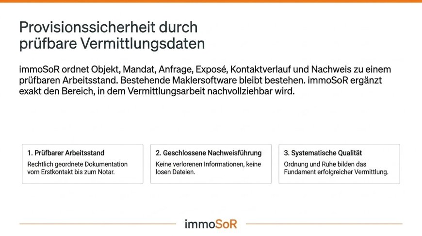 Provisionssicherheit durch prüfbare Vermittlungsdaten
