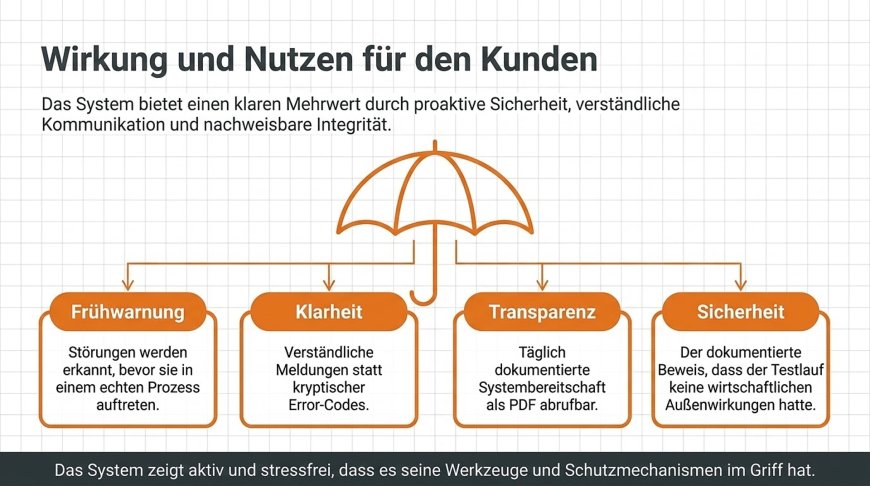 Wirkung und Nutzen - Frühwarnung, Klarheit, Transparenz und Sicherheit für den Kunden